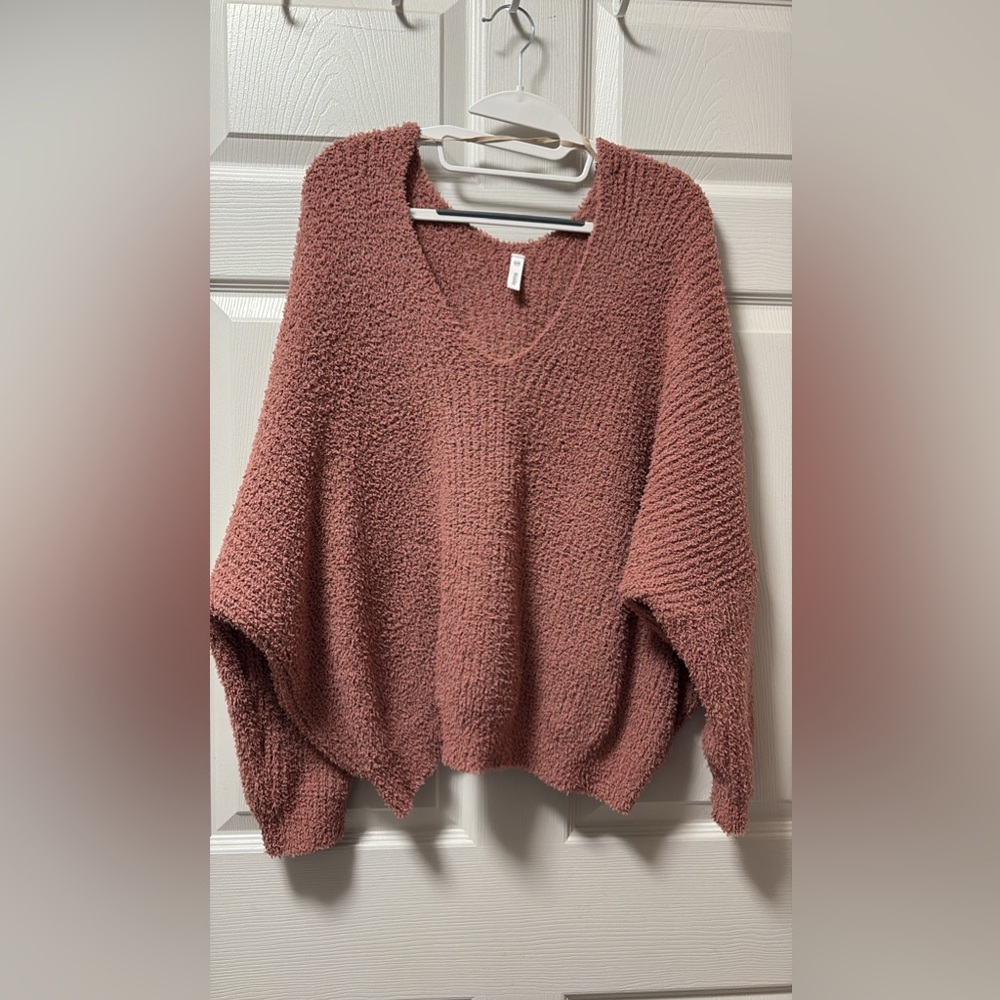 Wishlist Cozy Pink V-Neck Women Sweater